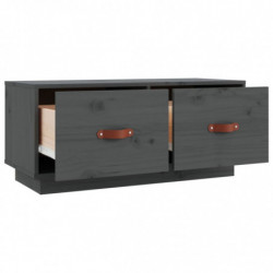 TV-Schrank Grau 80x34x35 cm Massivholz Kiefer