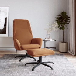 Relaxsessel mit Hocker Taupe Mikrofasergewebe