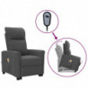 Massagesessel mit Aufstehhilfe Dunkelgrau Stoff