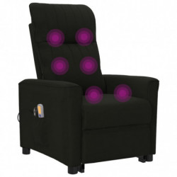 Massagesessel mit Aufstehhilfe Schwarz Stoff