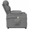 Massagesessel mit Aufstehhilfe Hellgrau Stoff