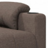 Elektrischer Massagesessel mit Aufstehhilfe Taupe Stoff