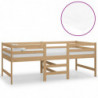 Mittelhohes Bett mit Matratze Honigbraun 90x200 cm Massivholz Kiefer