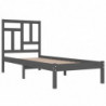 Massivholzbett Grau Kiefer 100x200 cm