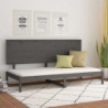 Tagesbett Grau 90x200 cm Massivholz Kiefer