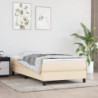 Boxspringbett Creme 80x200 cm Stoff