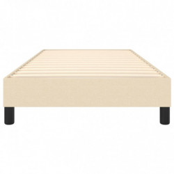 Boxspringbett Creme 80x200 cm Stoff