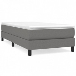 Boxspringbett Dunkelgrau 90x190 cm Stoff