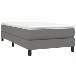 Boxspringbett Dunkelgrau 90x190 cm Stoff