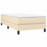 Boxspringbett Creme 90x190 cm Stoff