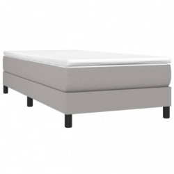 Boxspringbett Hellgrau 90x200 cm Stoff