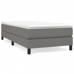 Boxspringbett Dunkelgrau 100x200 cm Stoff