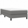 Boxspringbett Dunkelgrau 100x200 cm Stoff