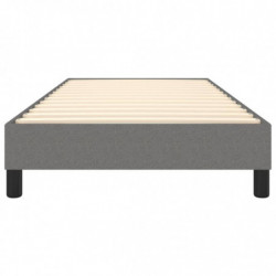 Boxspringbett Dunkelgrau 100x200 cm Stoff