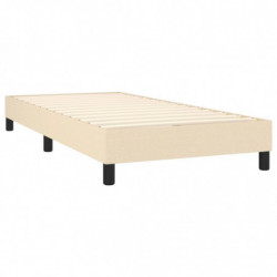 Boxspringbett Creme 100x200 cm Stoff