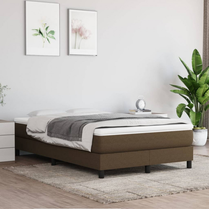 Boxspringbett Dunkelbraun 120x200 cm Stoff