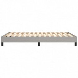 Boxspringbett Hellgrau 140x190 cm Stoff