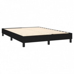 Boxspringbett Schwarz 140x200 cm Stoff