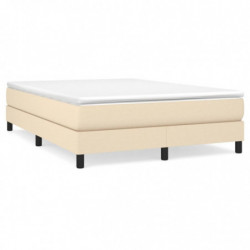 Boxspringbett Creme 140x200 cm Stoff