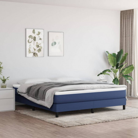 Boxspringbett Blau 160x200 cm Stoff