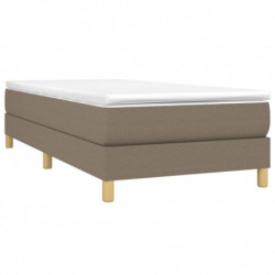 Boxspringbett Taupe 80x200 cm Stoff