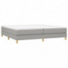 Boxspringbett Hellgrau 200x200 cm Stoff