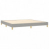 Boxspringbett Hellgrau 200x200 cm Stoff