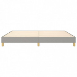 Boxspringbett Hellgrau 200x200 cm Stoff