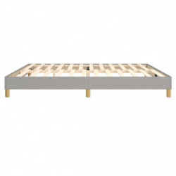 Boxspringbett Hellgrau 200x200 cm Stoff