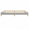 Boxspringbett Hellgrau 200x200 cm Stoff