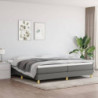 Boxspringbett Dunkelgrau 200x200 cm Stoff