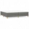 Boxspringbett Dunkelgrau 200x200 cm Stoff