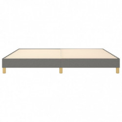 Boxspringbett Dunkelgrau 200x200 cm Stoff