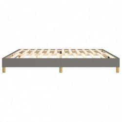 Boxspringbett Dunkelgrau 200x200 cm Stoff