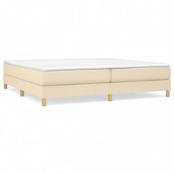 Boxspringbett Creme 200x200 cm Stoff