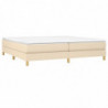 Boxspringbett Creme 200x200 cm Stoff