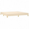 Boxspringbett Creme 200x200 cm Stoff