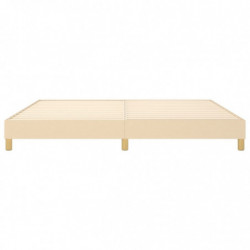 Boxspringbett Creme 200x200 cm Stoff