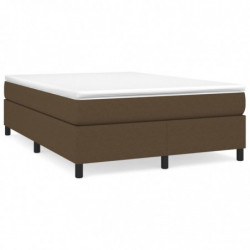 Boxspringbett Dunkelbraun 140x200 cm Stoff