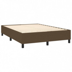 Boxspringbett Dunkelbraun 140x200 cm Stoff