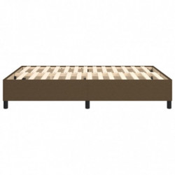 Boxspringbett Dunkelbraun 140x200 cm Stoff