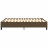 Boxspringbett Dunkelbraun 140x200 cm Stoff