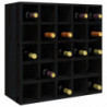 Weinregal Schwarz 56x25x56 cm Massivholz Kiefer