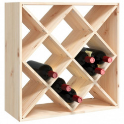 Weinregal 62x25x62 cm Massivholz Kiefer