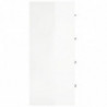 Kommode mit 4 Schubladen 60x30,5x71 cm Hochglanz-Weiß