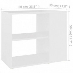 Beistelltisch Weiß 60x30x50 cm Holzwerkstoff