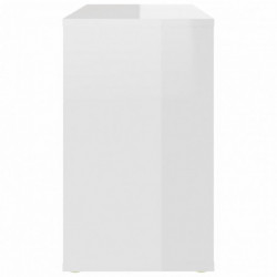 Beistelltisch Hochglanz-Weiß 60x30x50 cm Holzwerkstoff