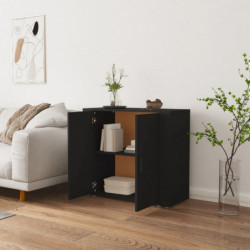 Sideboard Schwarz 80x33x70 cm Holzwerkstoff