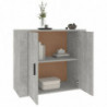 Sideboard Betongrau 80x33x70 cm Holzwerkstoff