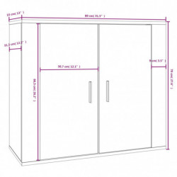 Sideboard Betongrau 80x33x70 cm Holzwerkstoff